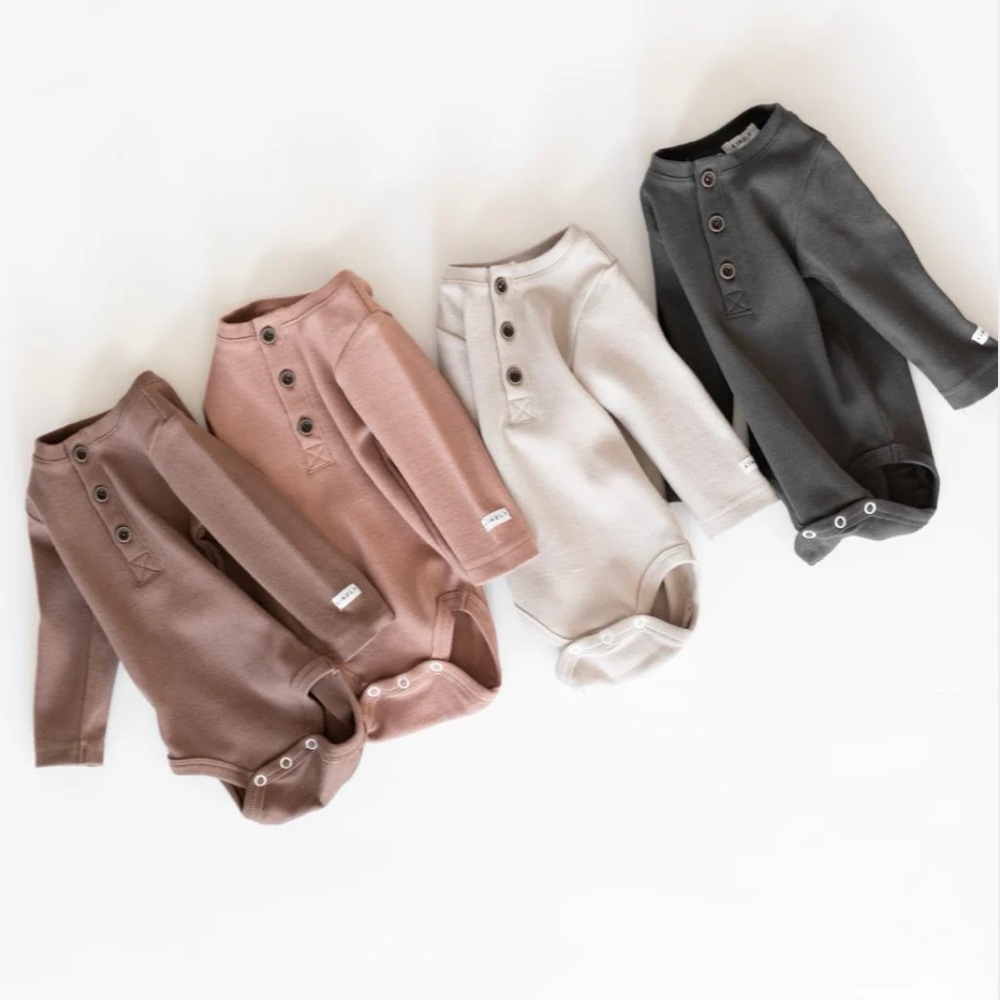 Organic Ribbed Kids Matching Set - Neutral Tones